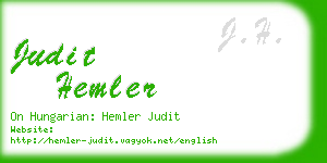 judit hemler business card